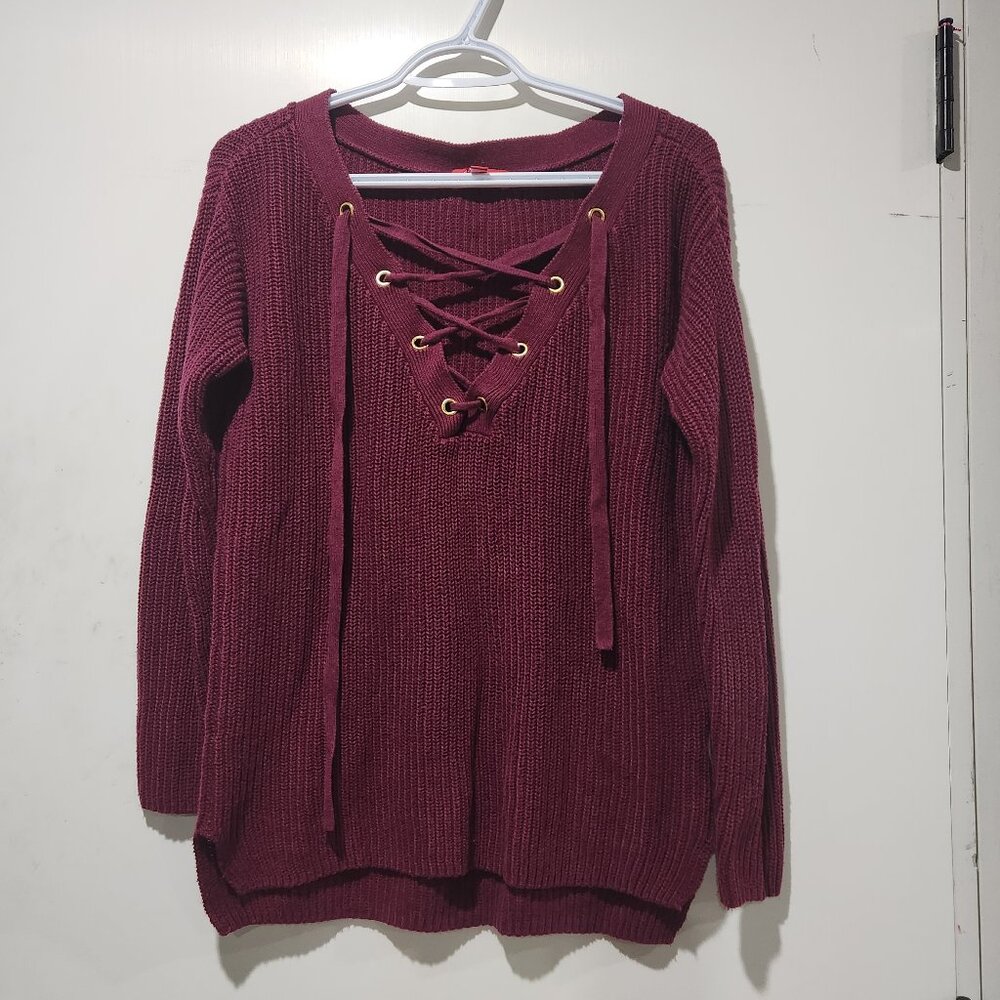 Guess Women Sweater, Small, Red